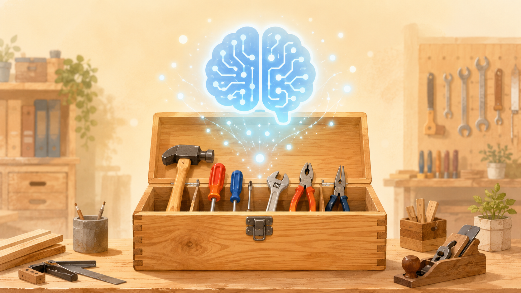 AIに道具箱を持たせる仕組み Skillのイメージ