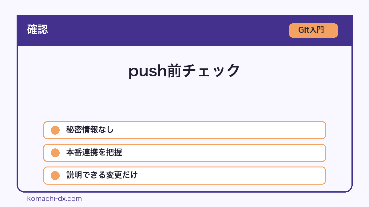 push前チェック