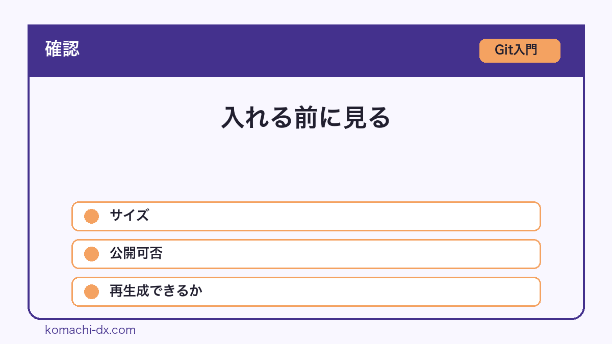 入れる前に見る