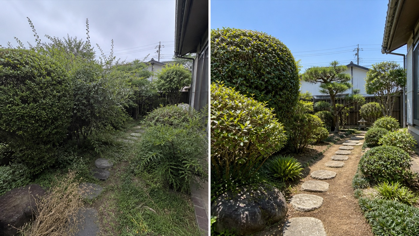 剪定の現場を想起する写真